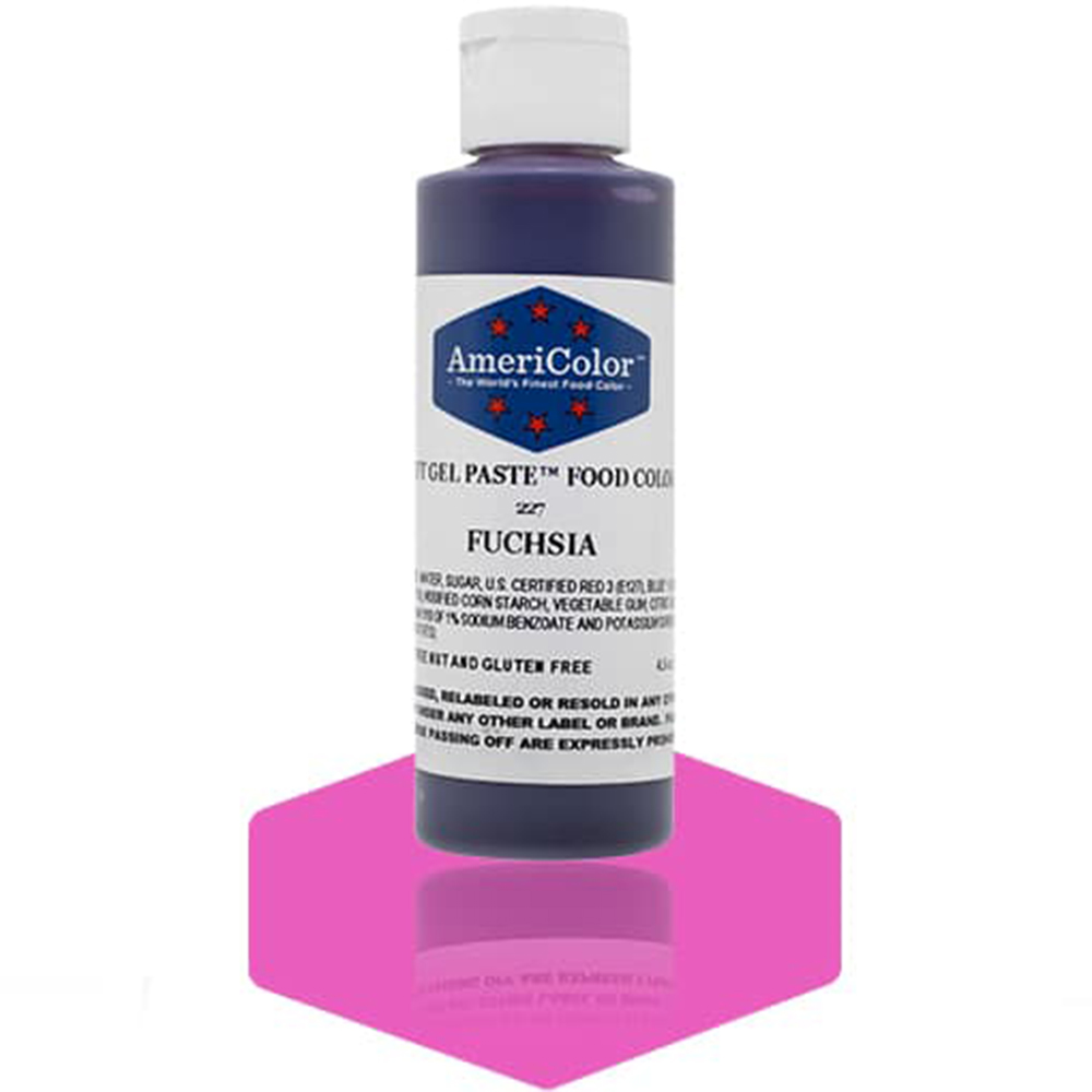 Americolor Fuchsia Soft Gel Paste Food Coloring, 4.5 oz. 