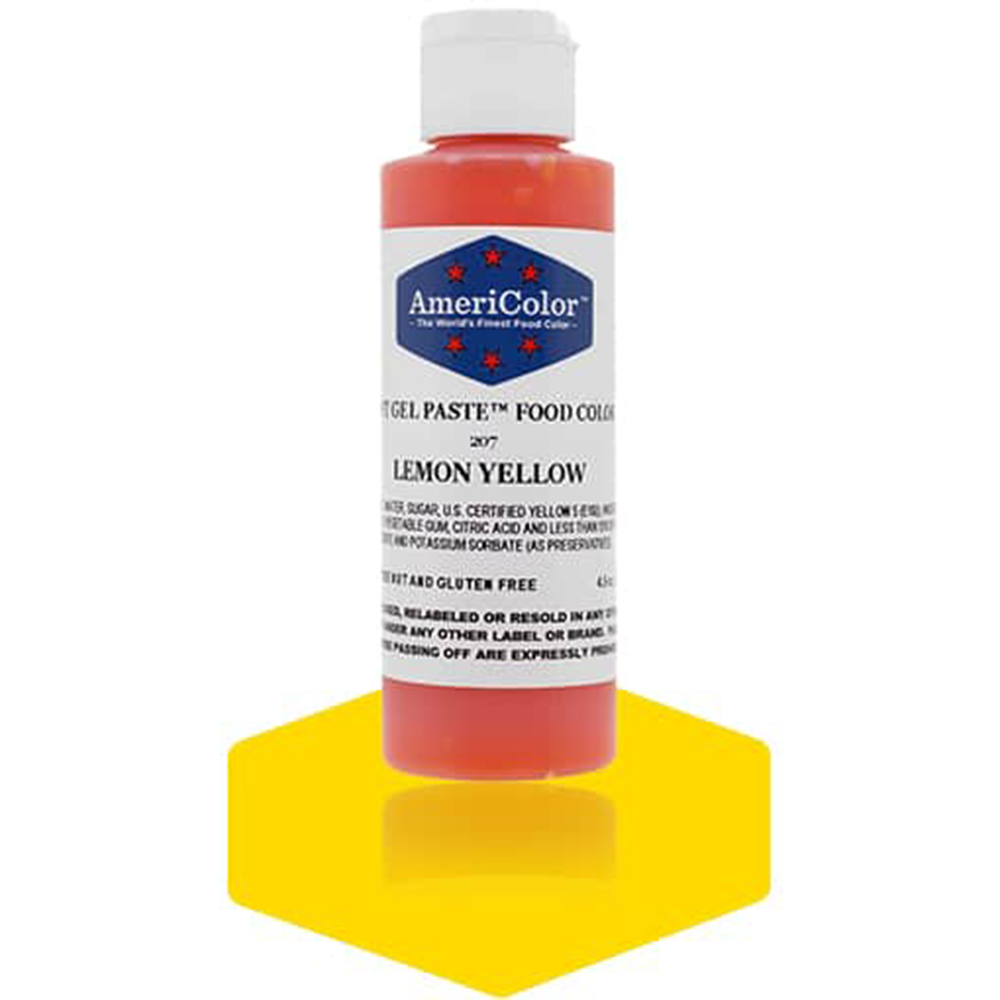 Americolor Lemon Yellow Soft Gel Paste Food Coloring, 4.5 oz. 