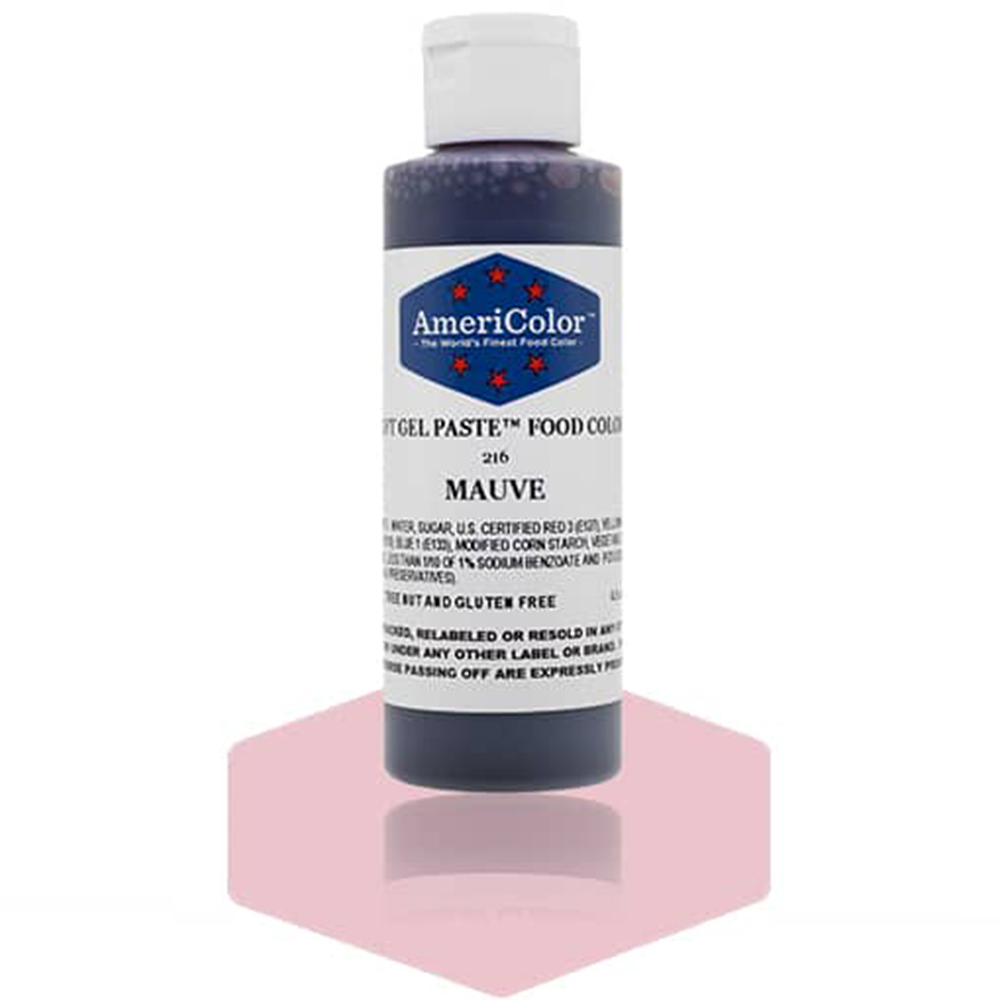 Americolor Mauve Soft Gel Paste Food Coloring, 4.5 oz. 