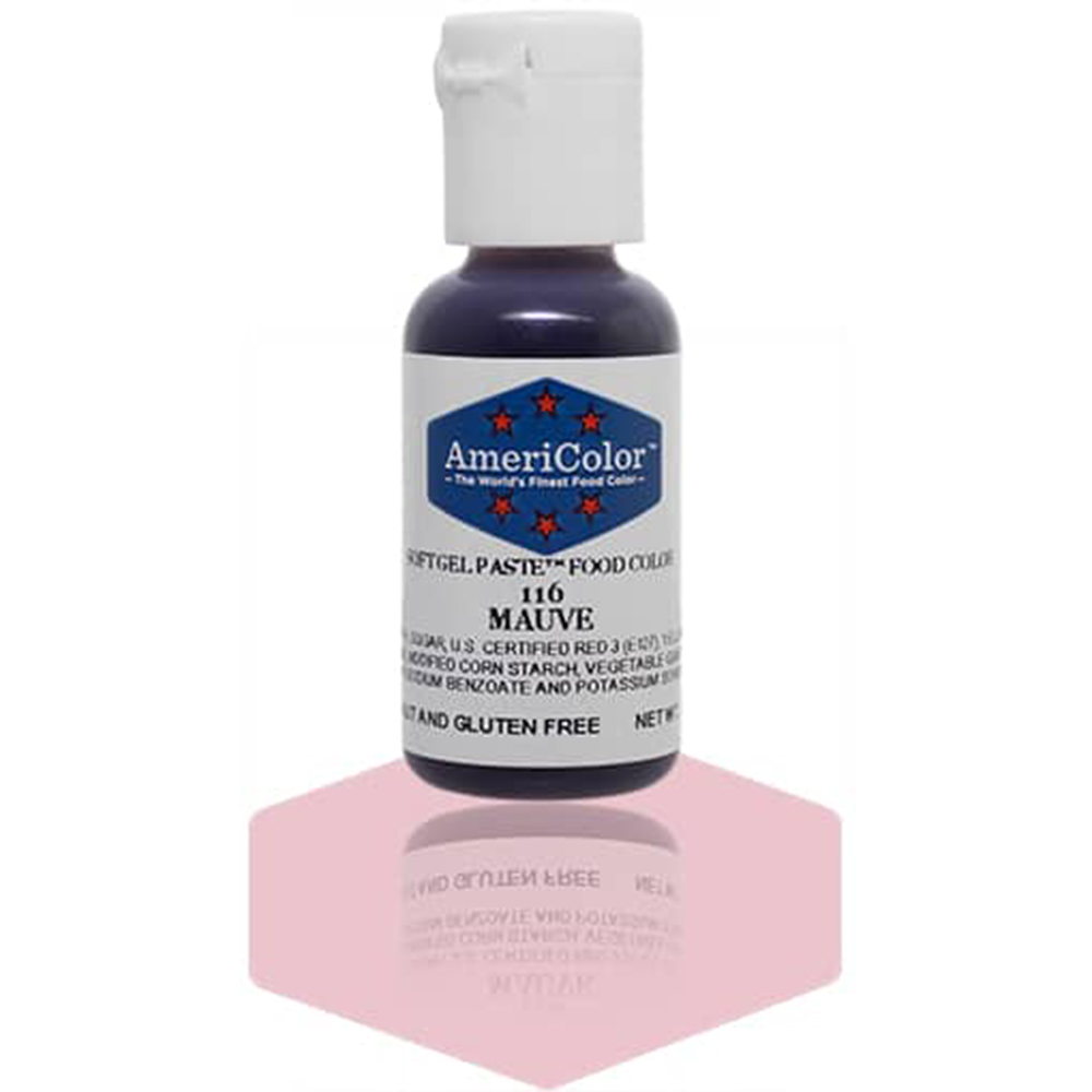 Americolor Mauve Soft Gel Paste Food Coloring, .75 oz. 