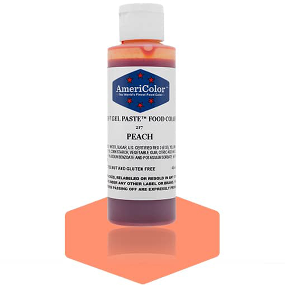 Americolor Peach Soft Gel Paste Food Coloring, 4.5 oz. 