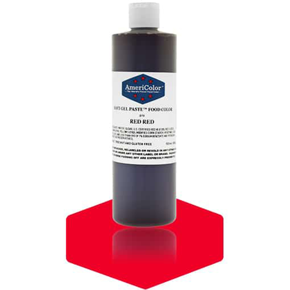 Americolor Red Red Soft Gel Paste Food Coloring, 13.5 oz. Gel Paste