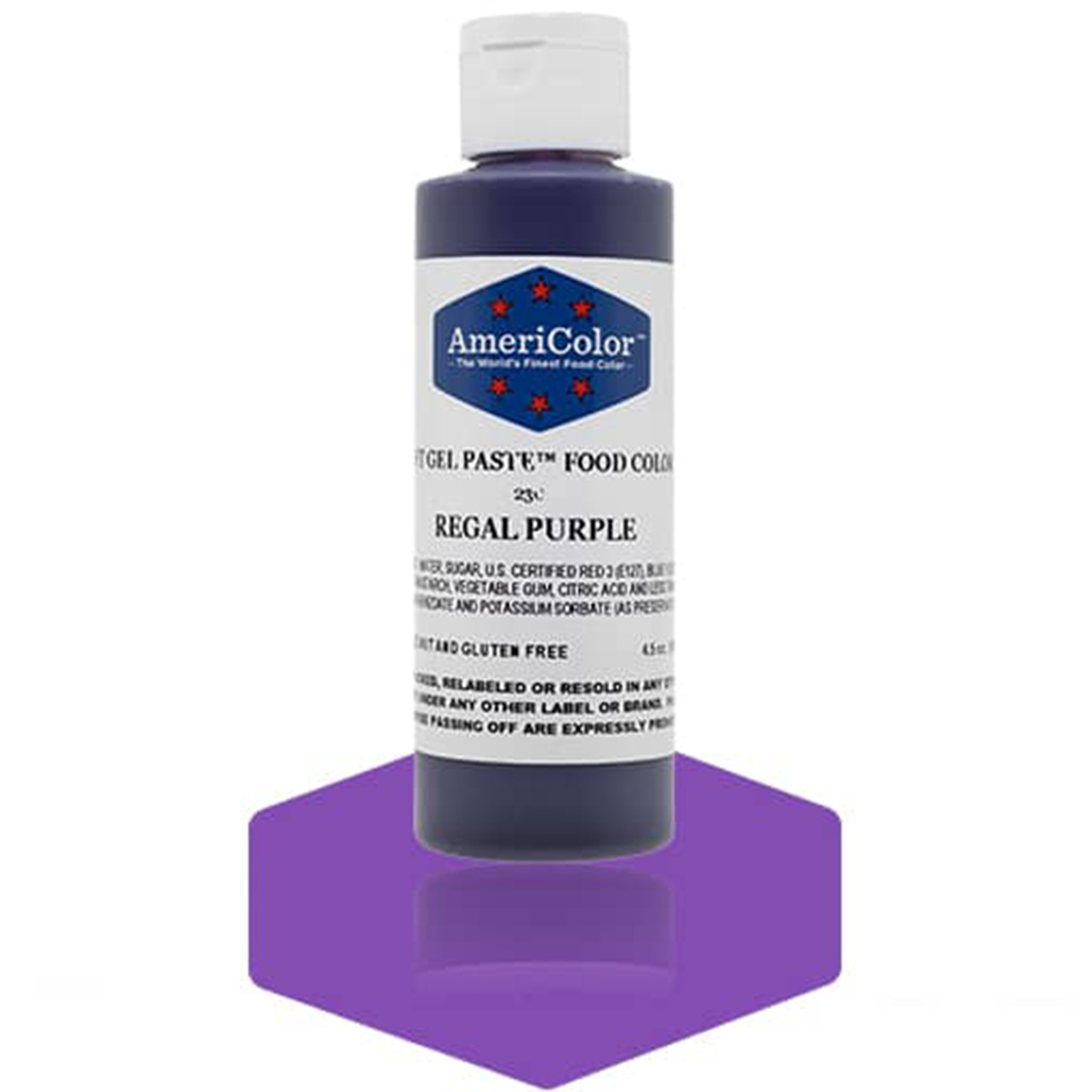 Americolor Regal Purple Soft Gel Paste Food Coloring, 4.5 oz. 