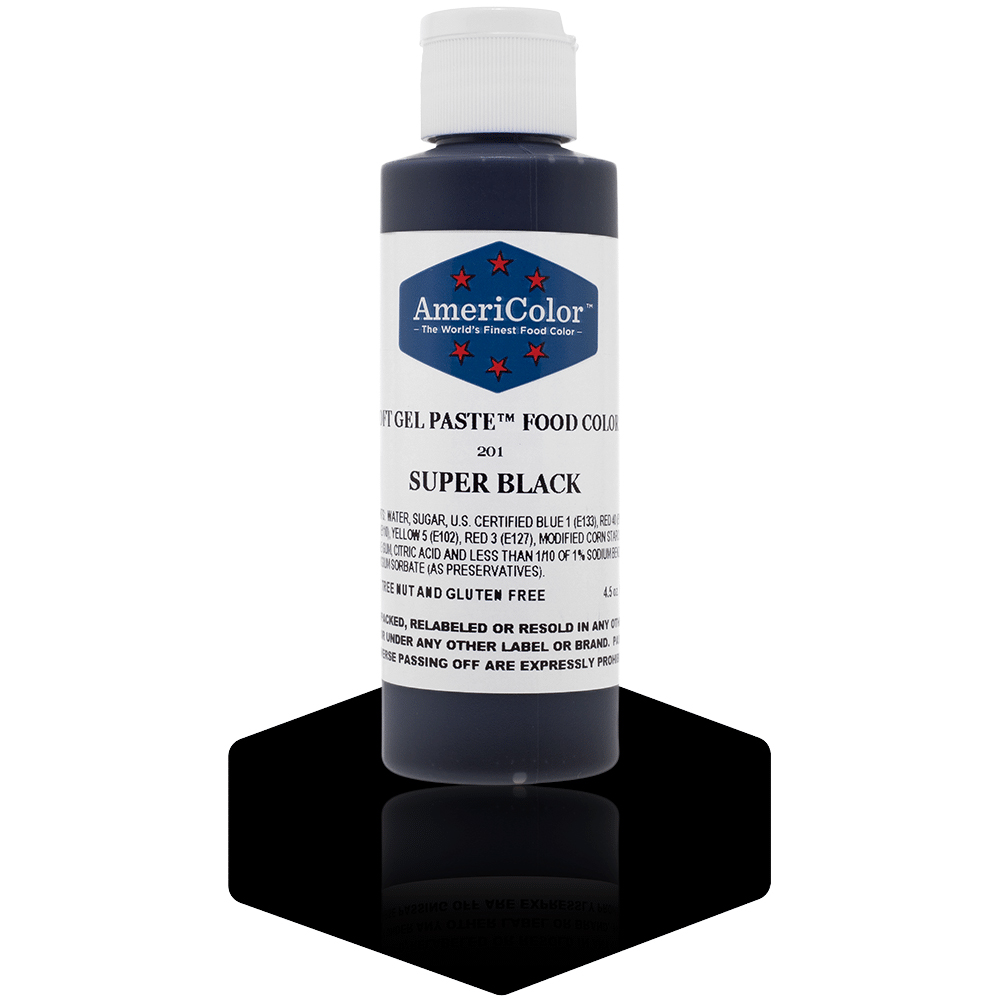 Americolor Super Black Soft Gel Paste Food Coloring, 4.5 oz. 