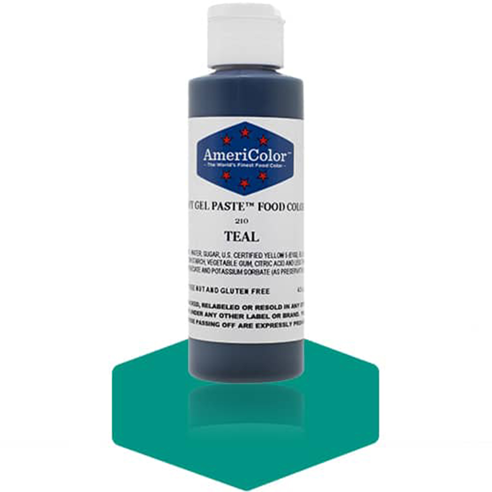 Americolor Teal Soft Gel Paste Food Coloring, 4.5 oz. 