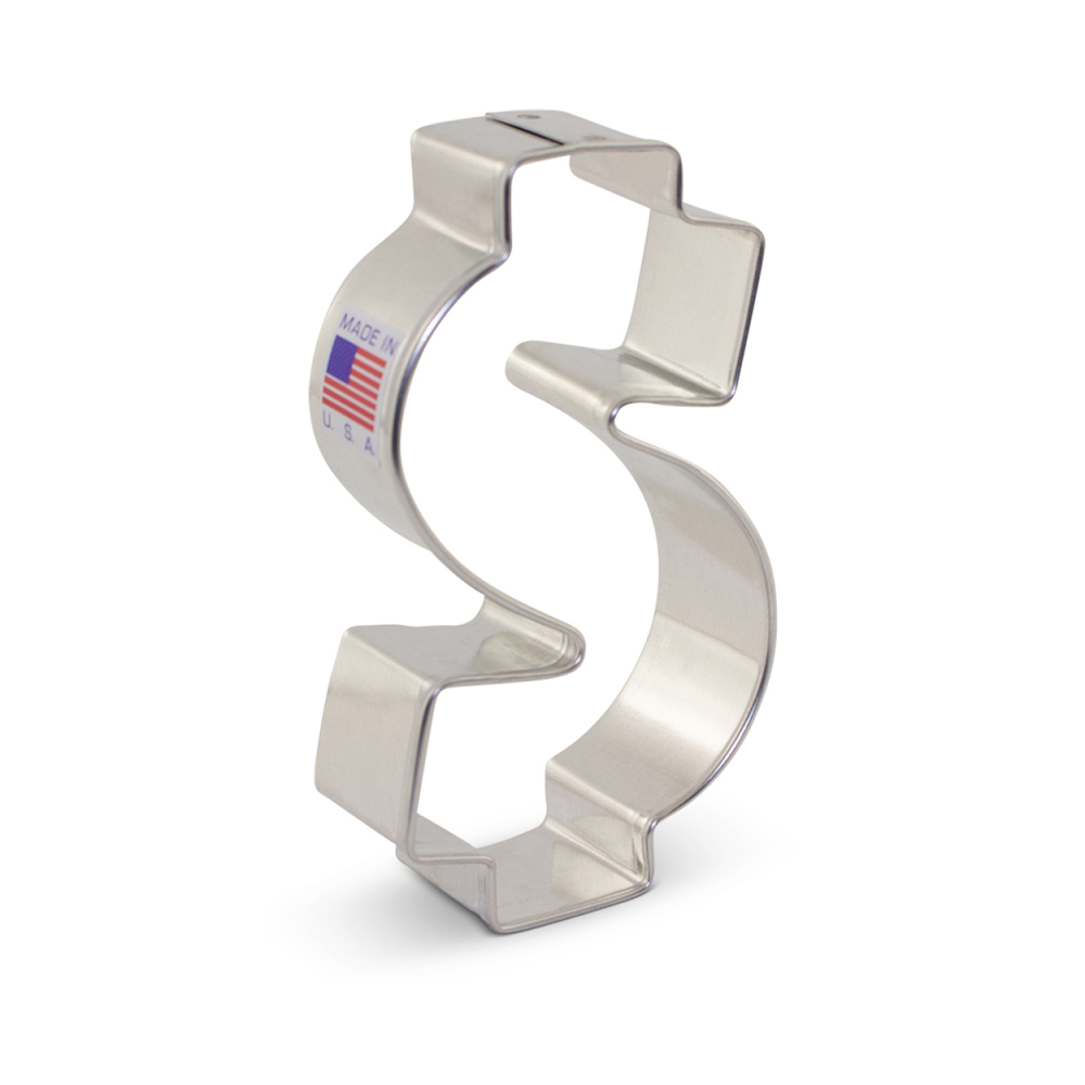 Ann Clark Dollar Sign Cookie Cutter, 3-5/8