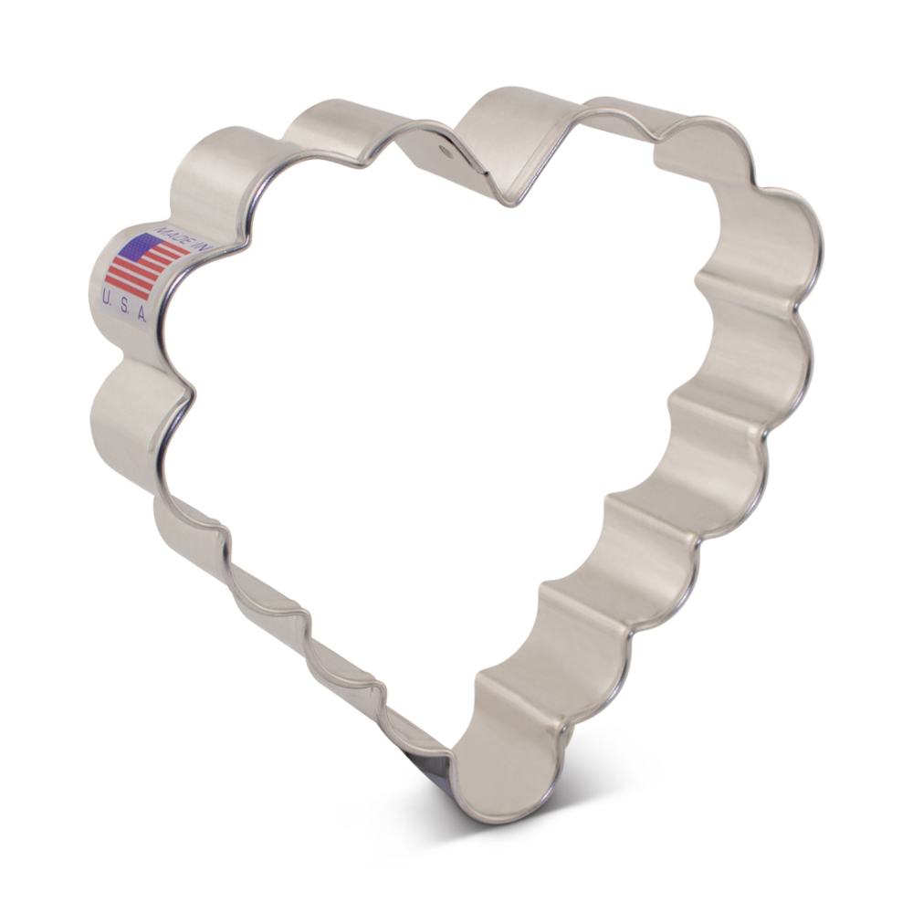 Ann Clark Scalloped Heart Cookie Cutter, 4" x 4"