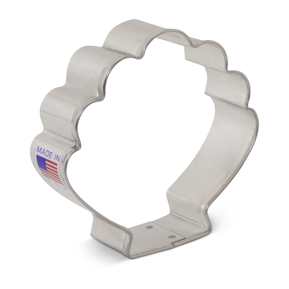 Ann Clark Seashell Cookie Cutter, 3" x 3-1/4"