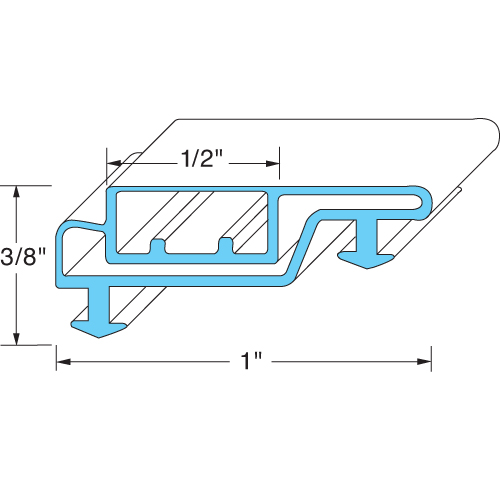 Anthony OEM # 20-11389-0001, Magnetic Door Gasket - 21 3/4" x 50 3/4"