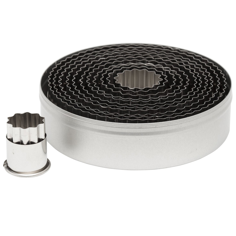 Ateco 12-Piece Round Cutter Set, Fluted