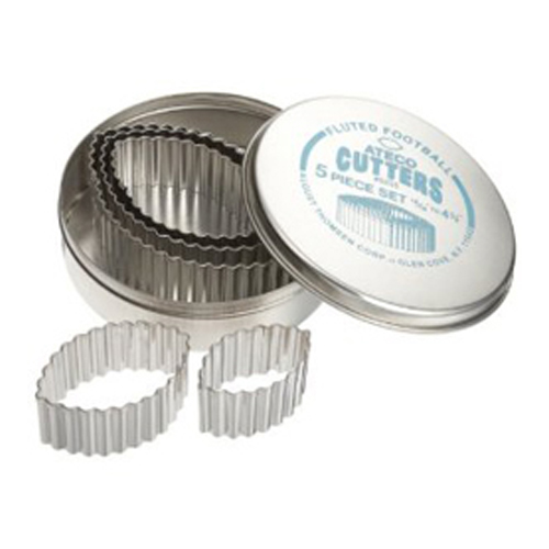 Ateco Fluted Football Cutters, Set of 5