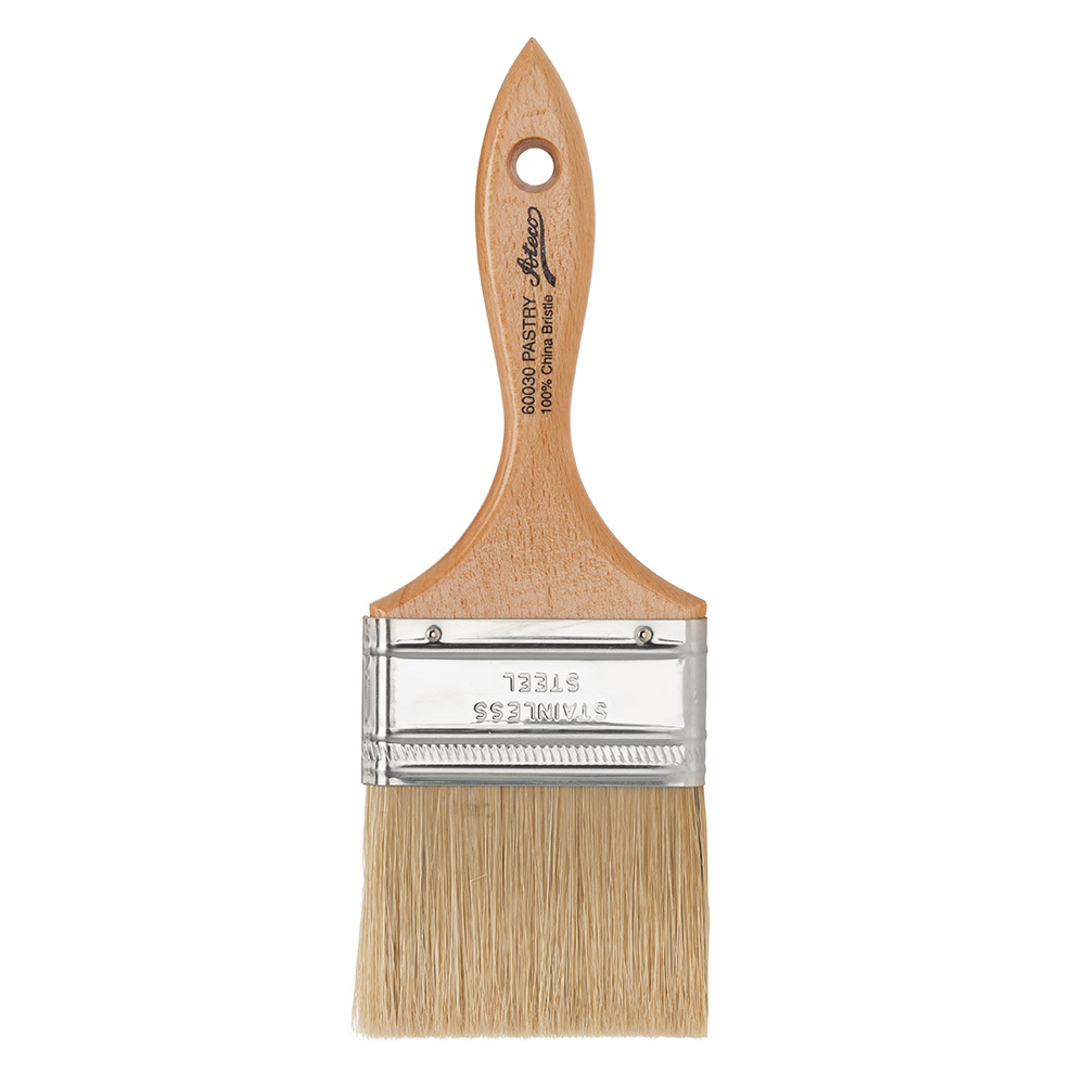 Ateco Pastry Brush Boar-Hair Bristles Size, 3"