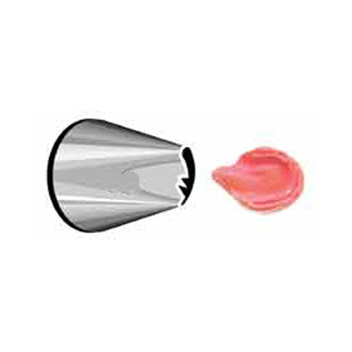 Ateco Pastry Tube, S/S Seamless Design Small Curved Fluted Petal Opening - # 63