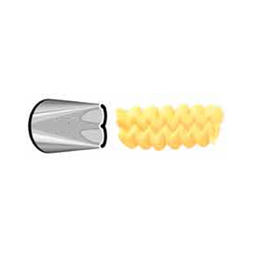 Ateco Pastry Tube, Stainless Steel Seamless Design, Swag and Border Opening - # 100