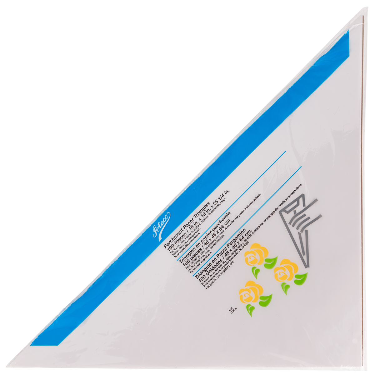 Ateco P/N 452, Large Parchment Triangles - Pack of 100