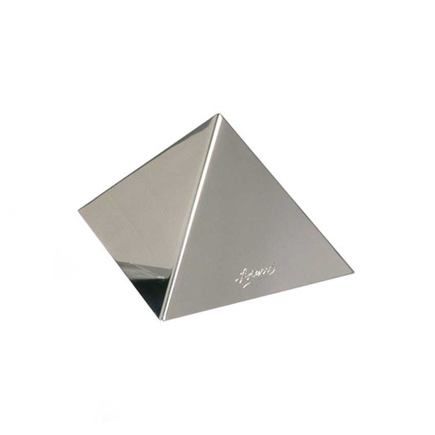 Ateco 4937 Stainless Steel Cake Food Mold 6 PC, 4 3/4" x 3 1/4" Pyramid 