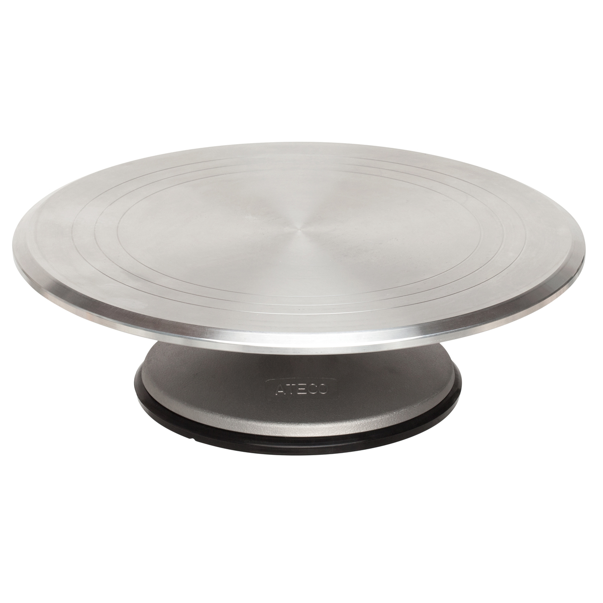 Ateco Revolving Cake Stand, Aluminum, 12-1/2" Diameter, 3-3/4" High