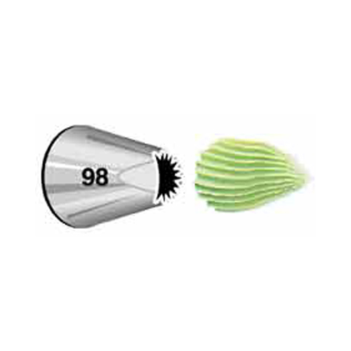 Ateco Shell Border Pastry Tube, Stainless Steel Seamless Design, # 98
