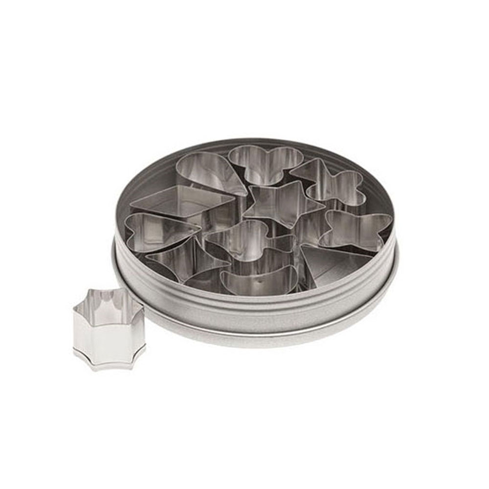 Ateco Stainless Steel 1" Aspic/Jelly Cutters, 12 Piece Set 