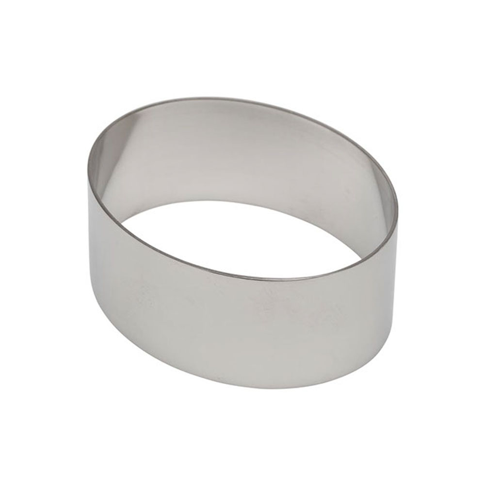 Ateco Stainless Steel Oval Dessert Ring, 4" x 1.5" 