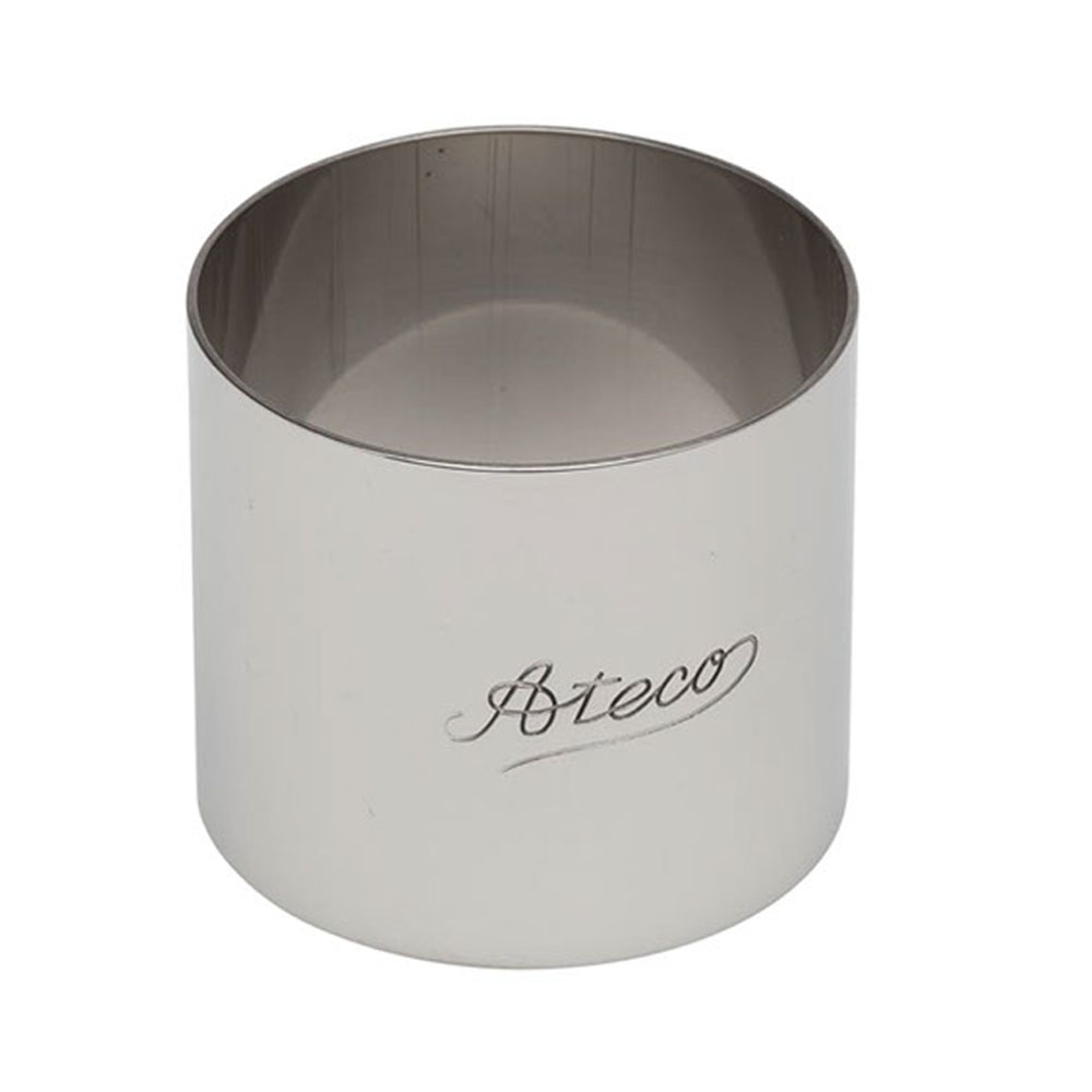 Ateco Stainless Steel Round Dessert Ring, 2" x 1.75" 