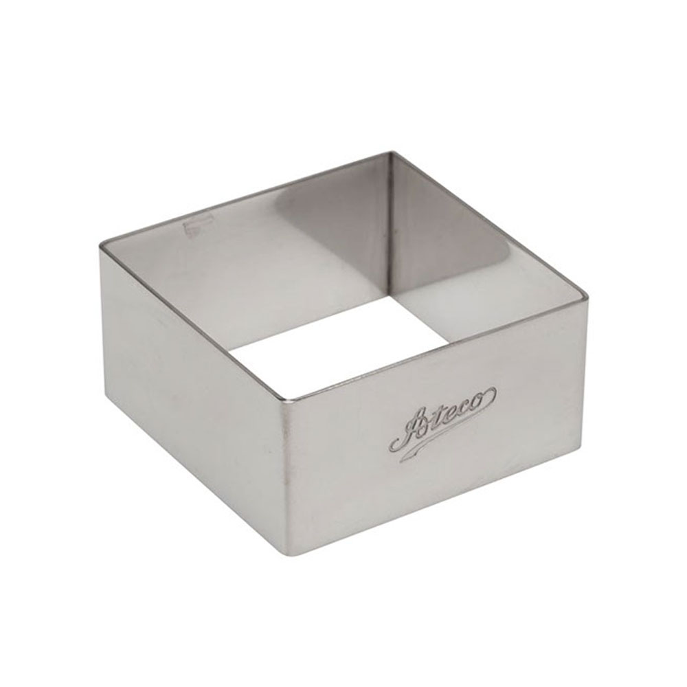 Ateco Stainless Steel Square Dessert Ring, 2.75" x 1.25" 