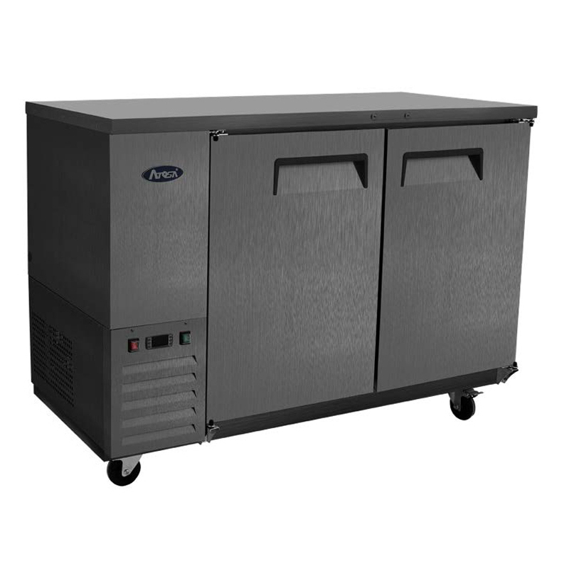 Atosa Back Bar Cooler SBB59GRAUS2, 57-3/4"W, 15 cu. ft., Black Finish