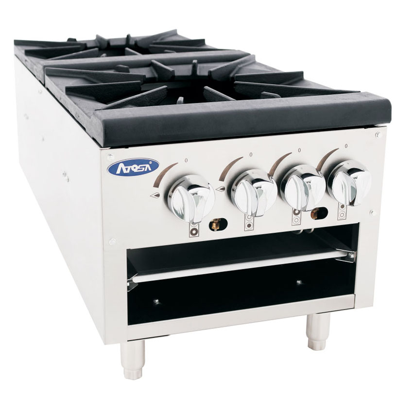 Atosa Catering Equipment ATSP-18-2L Double Stock Pot Stove, Natural Gas