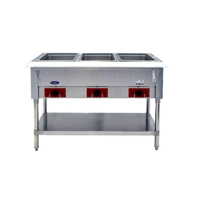 Atosa Hot Food Electric Serving Counter, Steam Table CSTEA-3C - 3 Wells