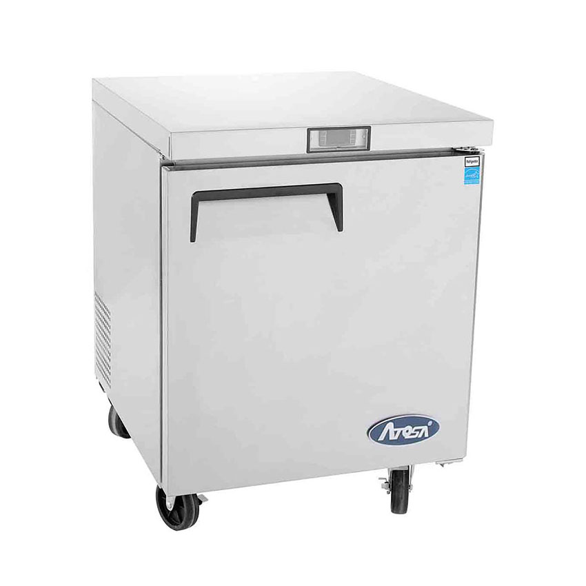 Atosa MGF8401GR Rear Mount Undercounter Refrigerator 27-9/16"W x 30"D x 34-1/8"H with Solid Door