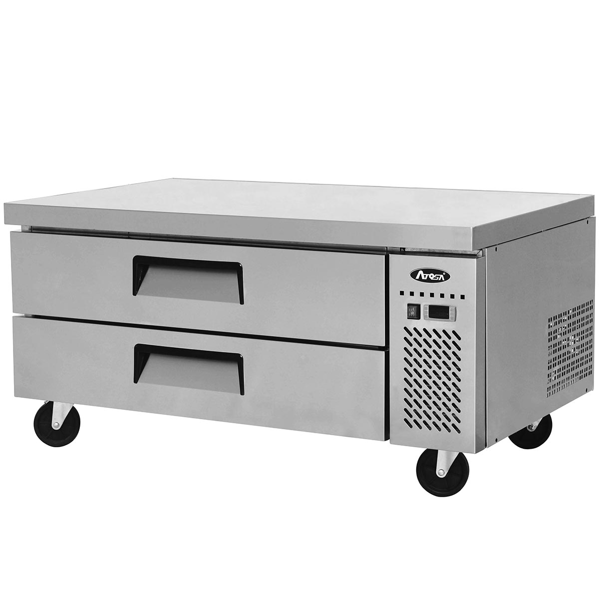 Atosa MGF8450GR Side Mount Refrigerated Chef Base 48-13/32"W X 32-1/16"D X 26-19/32"H - 7.7 Cu. Ft.