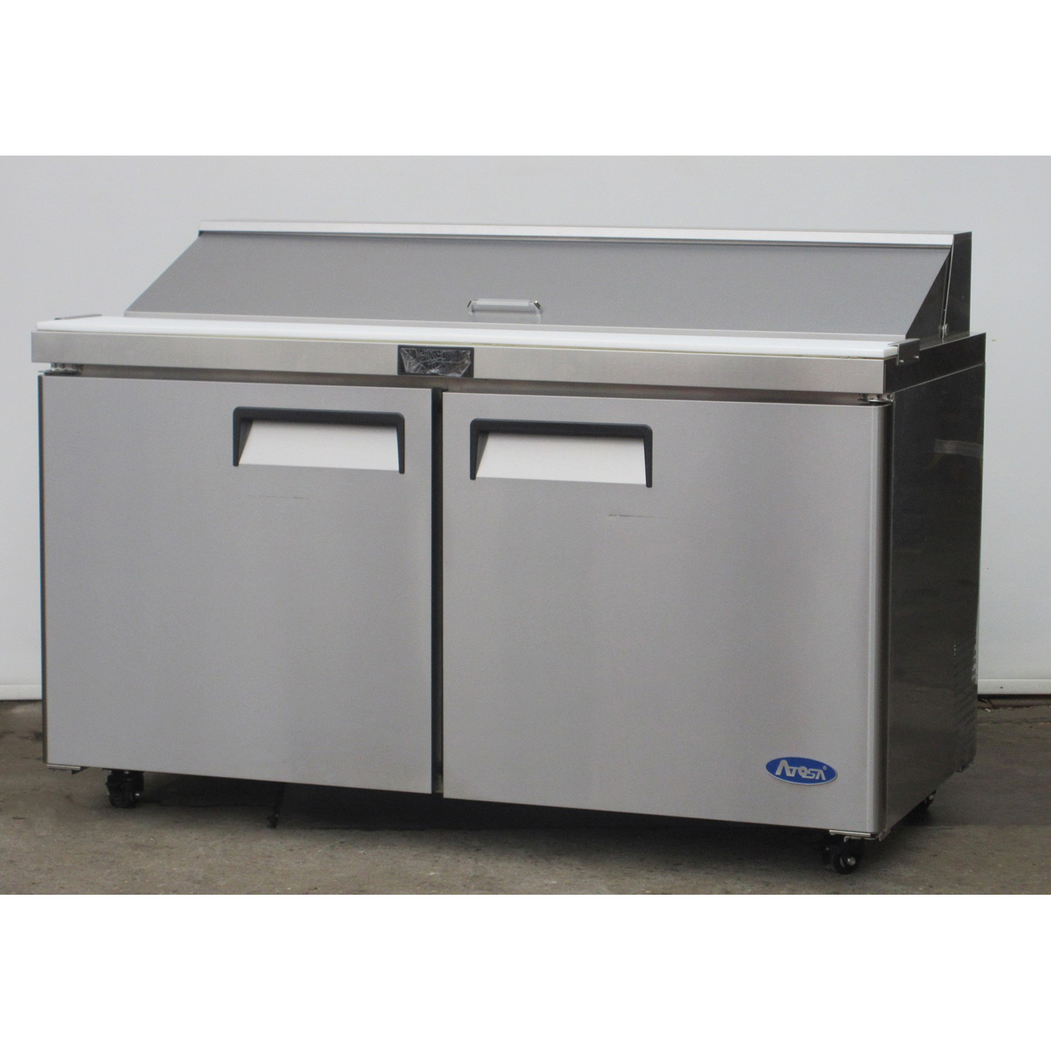 Atosa MSF8303GR Two Door Sandwich Prep Table 60-1/4"W, 17.2 Cu. Ft., Used Excellent Condition