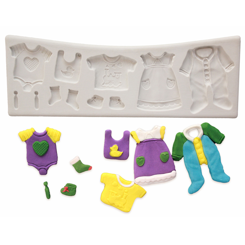 O'Creme Silicone Baby-Clothes Fondant Mold