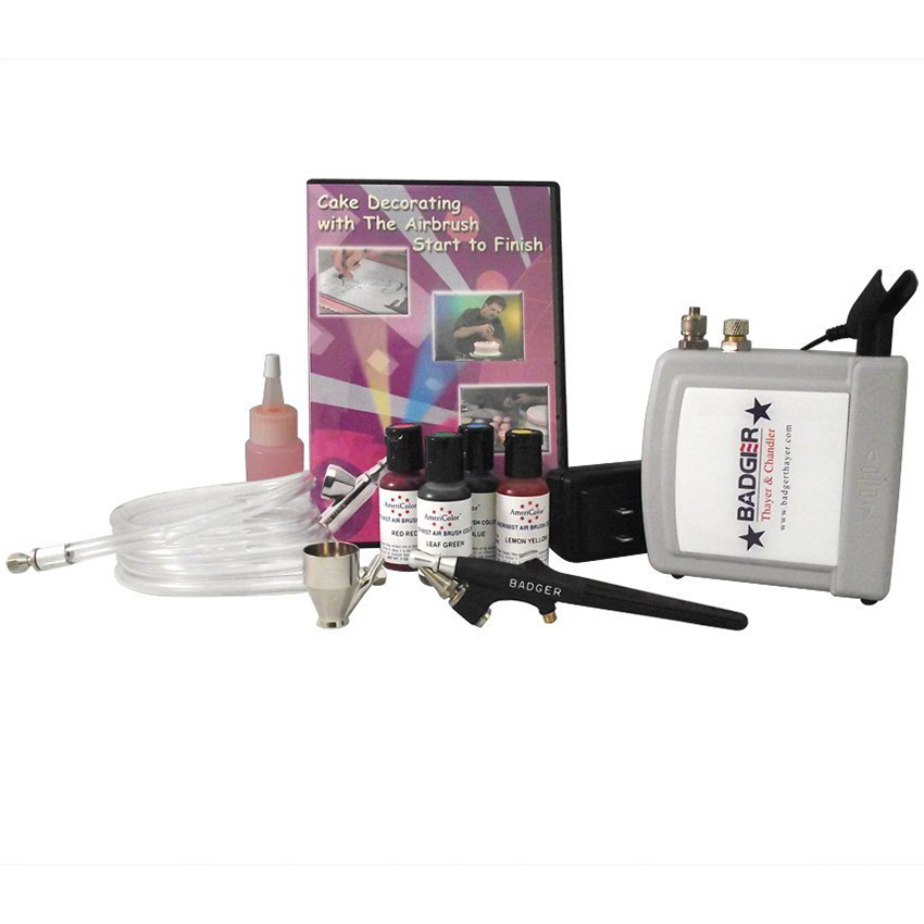 Badger Air-Brush Co. King of Cakes Deluxe Bakery Airbrush Set KOC-100S Cake  Airbrush Machines