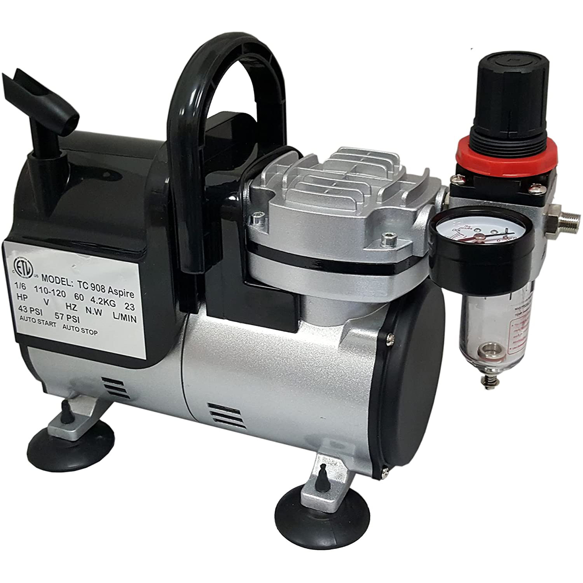 Badger TC908 AirBrush Aspire Compressor, Refurbished General Food