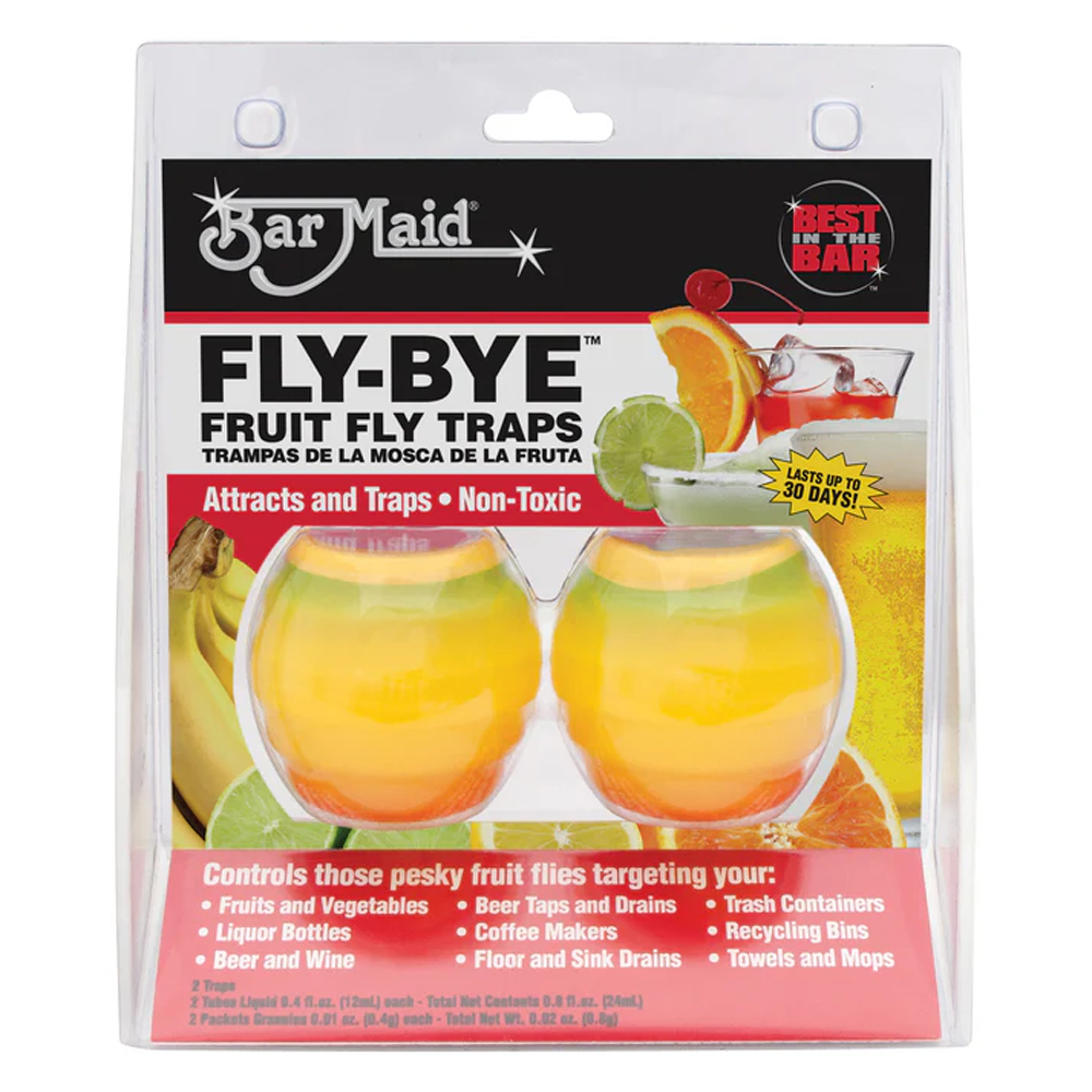 Bar Maid Fly Bye Fruit Fly Traps, Pack of 2