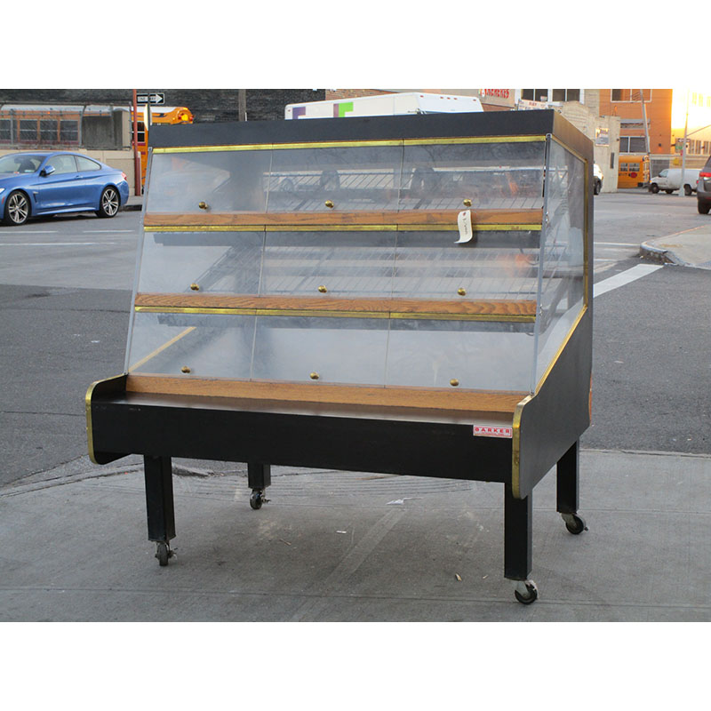 Barker Company Bread/Donut Display Case on Casters, Good Condition