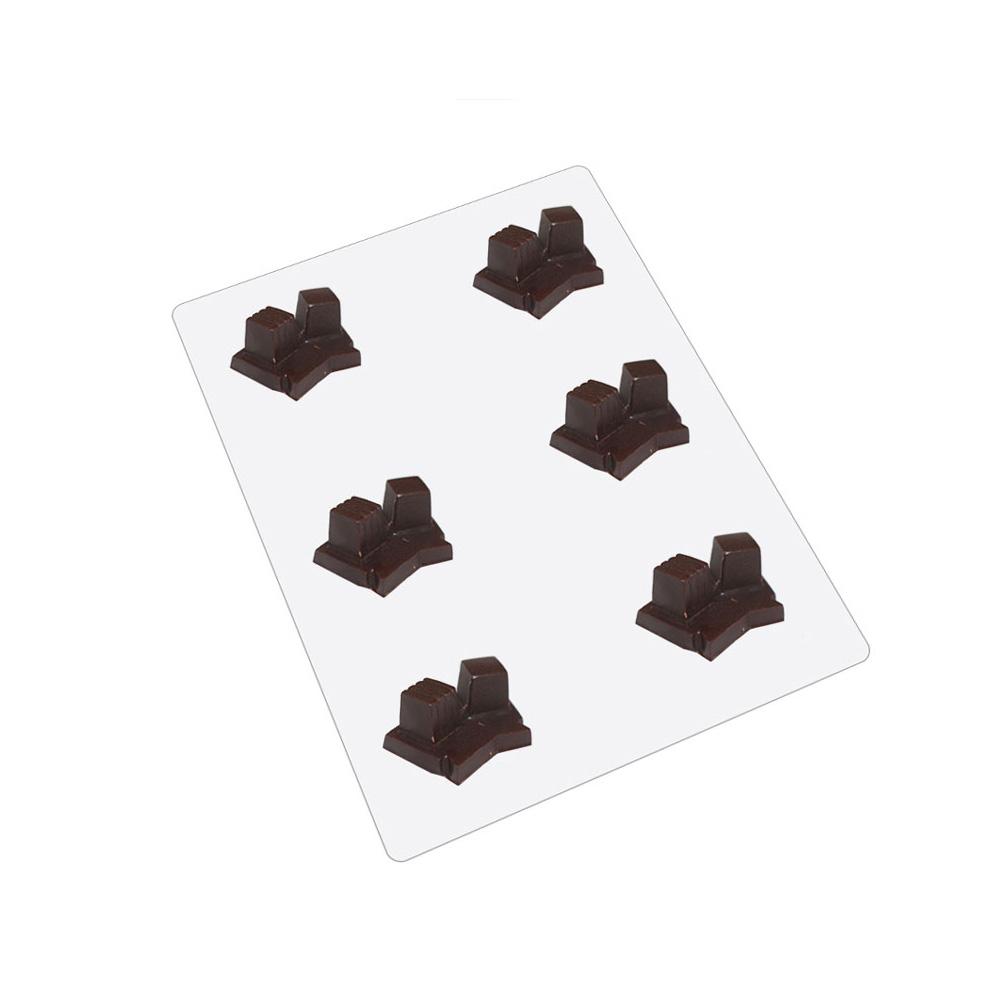 Bendable Plastic Chocolate Mold, Tefillin Shel Rosh & Yad Angled