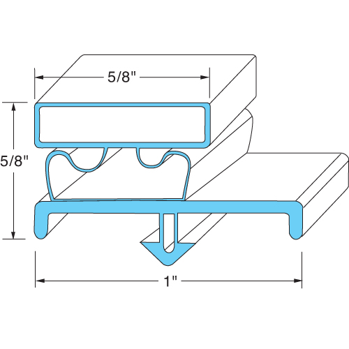 Beverage Air OEM # 703-677C, Magnetic Door Gasket - 18 1/4" x 30 1/8"