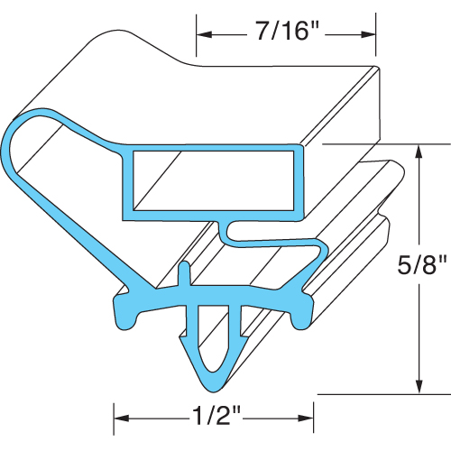 Beverage Air OEM # 712-013C-04 / 712013C04, Magnetic Door Gasket - 23 15/16" x 53 3/4"