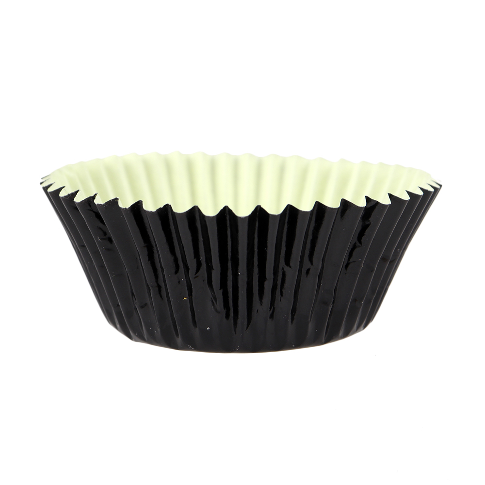 Black Foil Cupcake Liners, 2" Dia. x 1 1/4" High, Pack of 500 