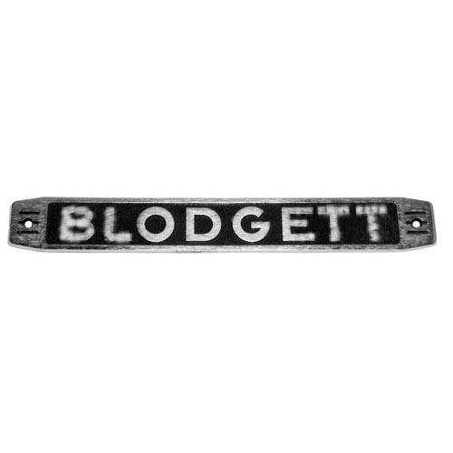 Blodgett OEM # 11255, 1 3/4" x 12 3/4" "Blodgett" Name Plate