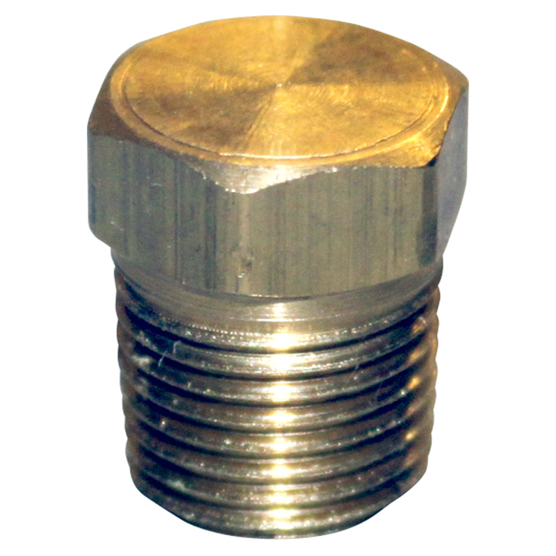 Brass Hex Head Plug; 1/8" MPT