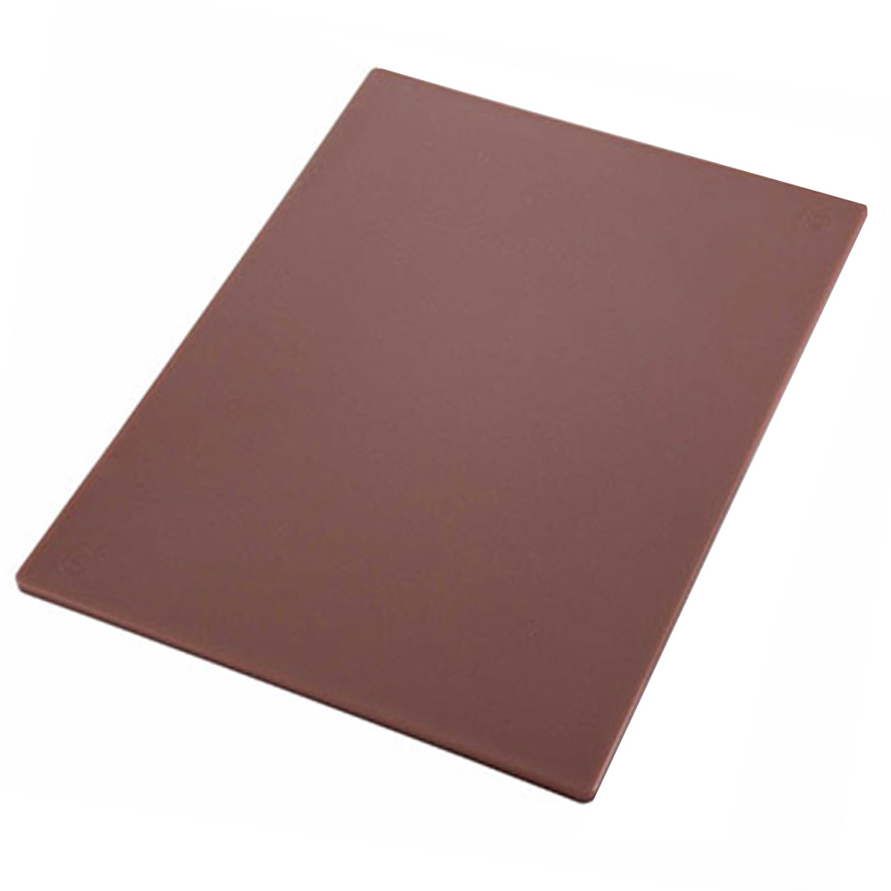 Brown Polyethylene Cutting Board, 15" x 20" x 1/2" Thick