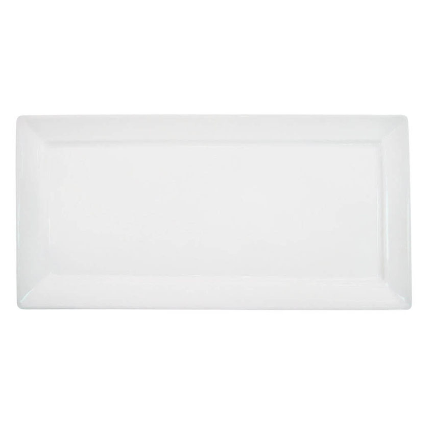 CAC China Bone White Rectangular Porcelain Platter, 12" x 6"