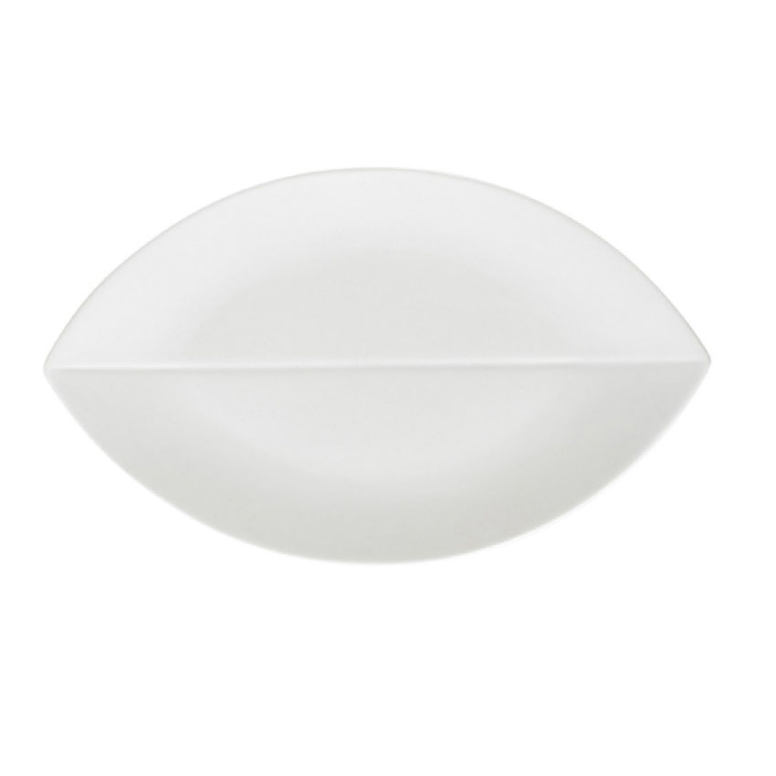 CAC China Flat Leaf Serving Platter - Case of 12