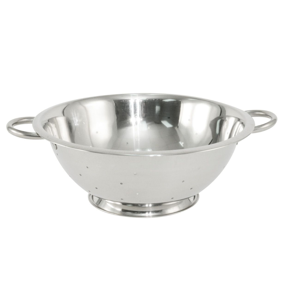 CAC Stainless Steel Footed Colander, 5 Qt.