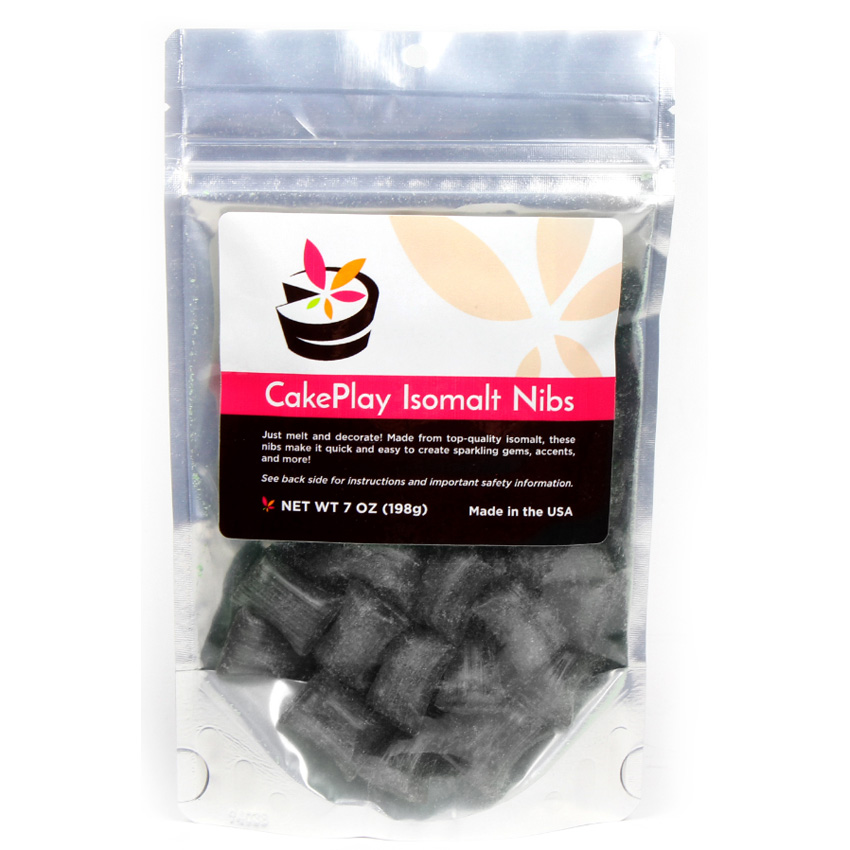 CakePlay Black Isomalt Nibs, 7 Oz