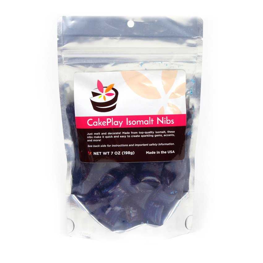 CakePlay Blue Isomalt Nibs, 7 Oz