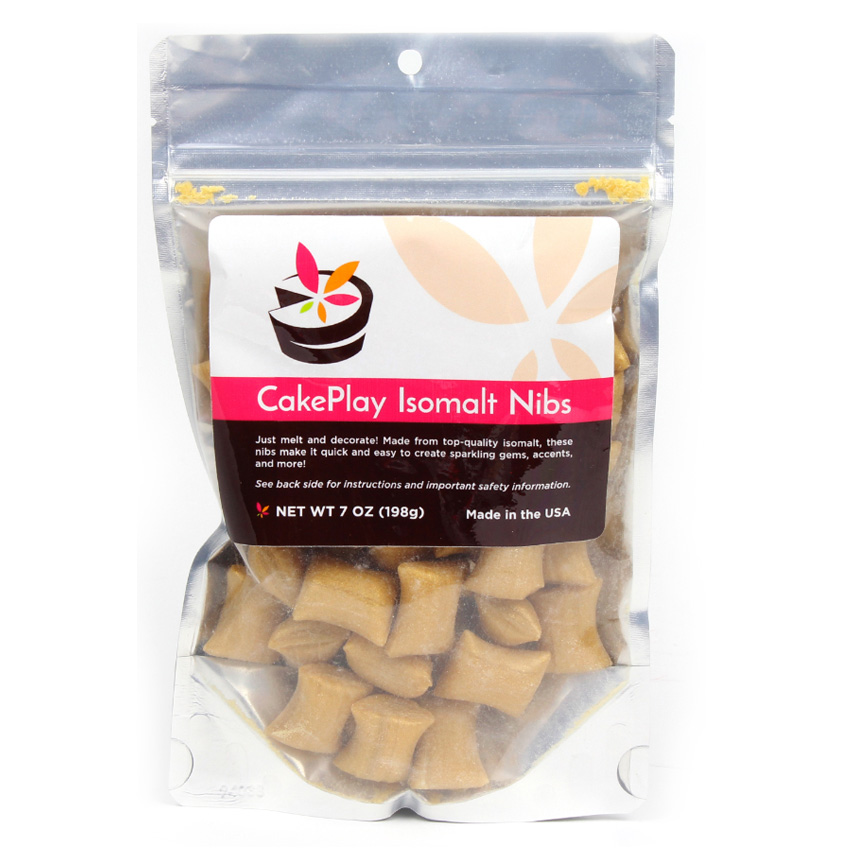 CakePlay Gold Isomalt Nibs, 7 Oz